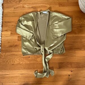 urban outfitters silky wrap top